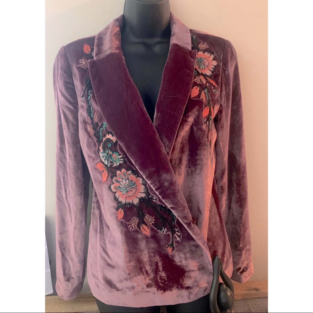 Free People Perfect Illusion Embroidered Blazer